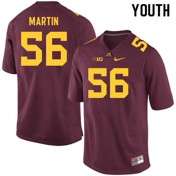 Youth #56 Val Martin Minnesota Golden Gophers College Football Jerseys Sale-Maroon - Click Image to Close